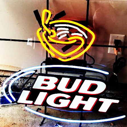 Bud Light Baseball Neon Sign